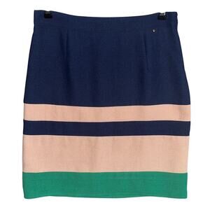 Harlyn Sz S Anthropologie Stretchy Pencil Skirt Striped Colorblock career office